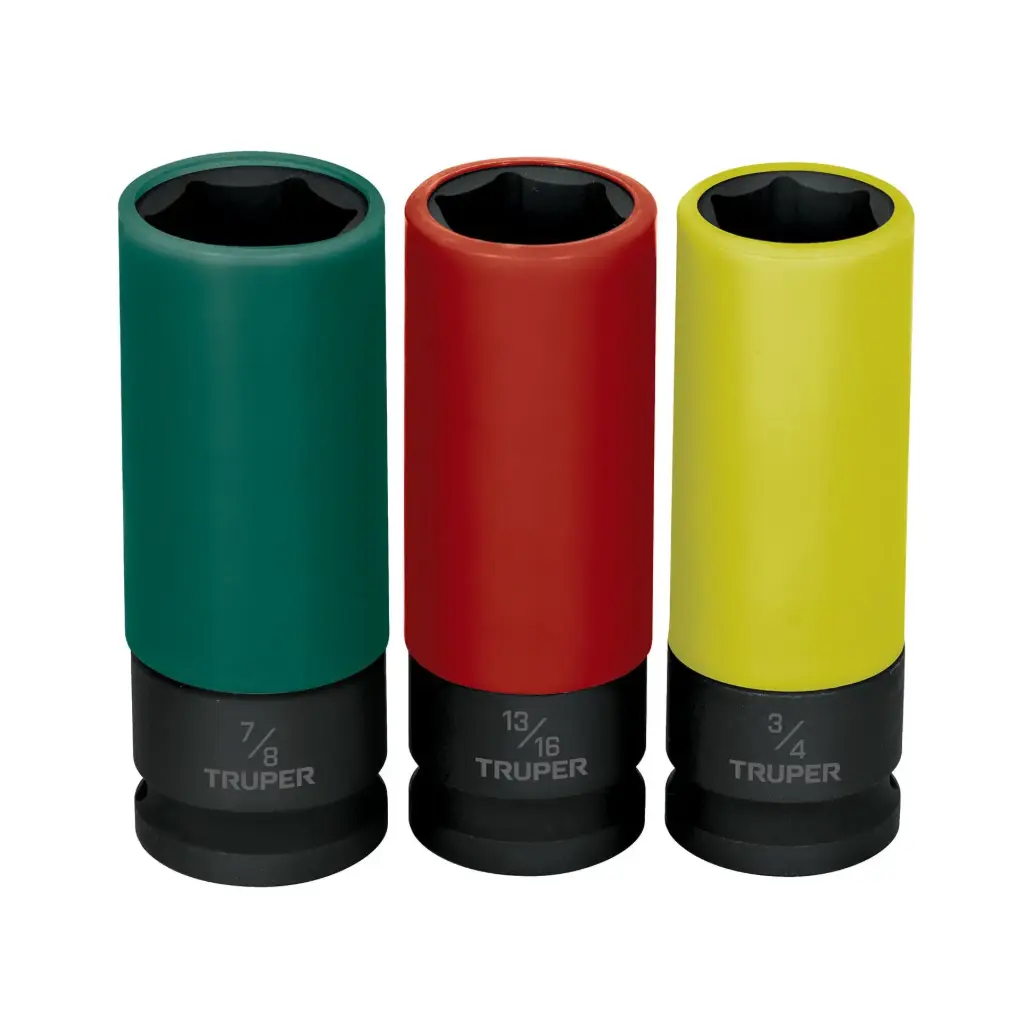[100941] JDI-1/2X3LP Juego 3 dados largos 1/2" impacto protección plástica 6p std