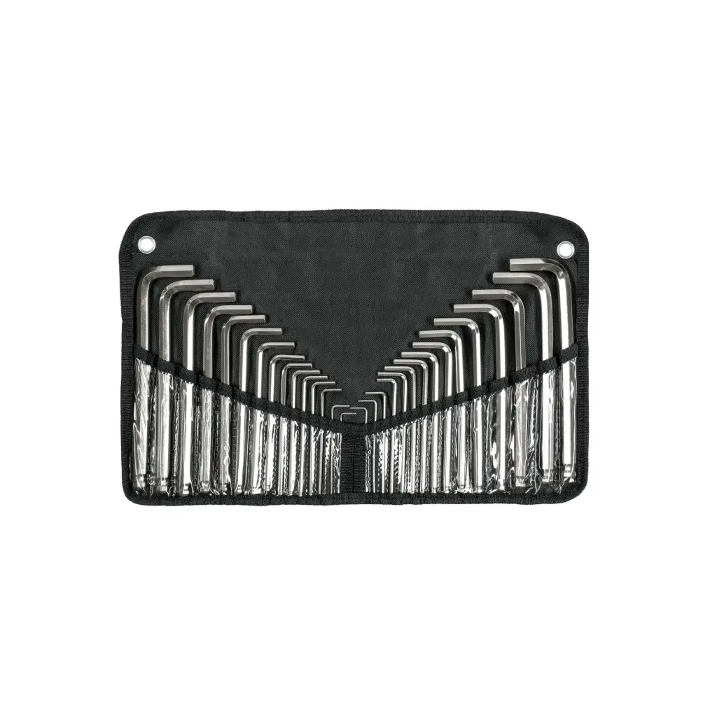 [15562] Juego 30 llaves allen largas std y mm punta bola, estuche