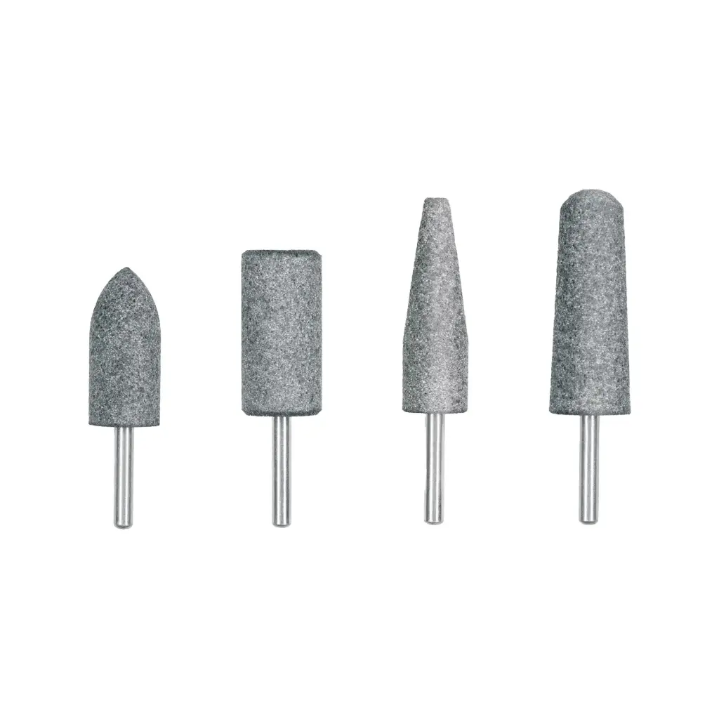 Juego de 4 piedras montadas zanco 1/4", acero inoxidable, Truper