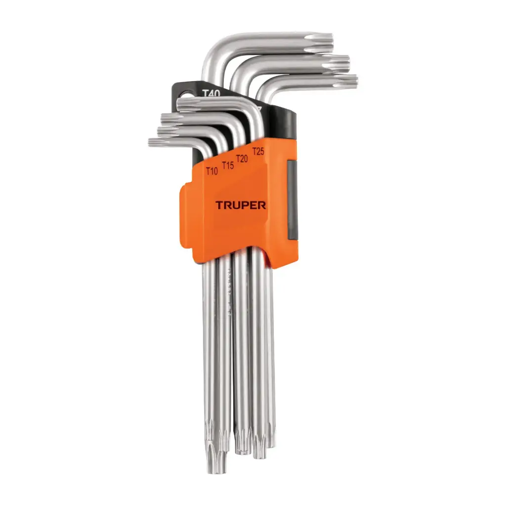 [15553] Juego de 7 llaves torx largas con organizador, Truper