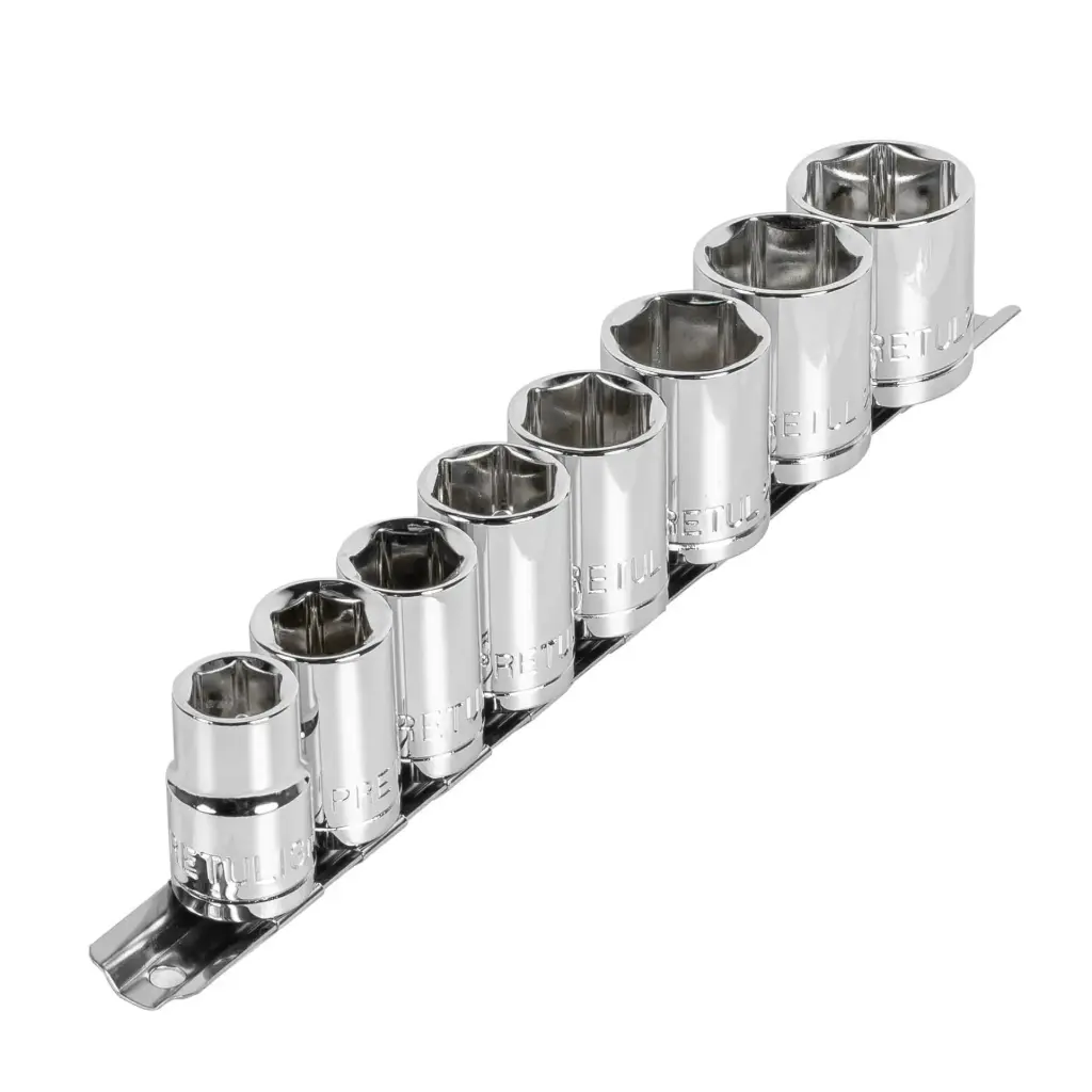 [21176] Juego de 8 dados hexagonales encastre 1/2" mm, Pretul