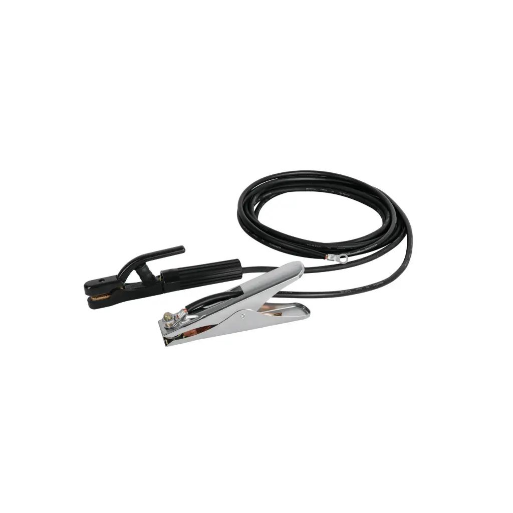 [24349] Juego de cables con tenazas para tierra y porta electrodo, Pretul