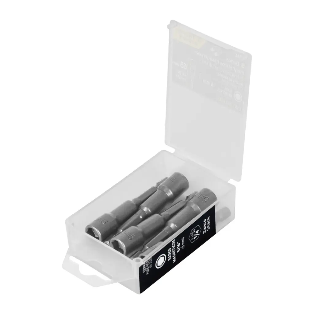 Estuche con 5 dados magnéticos de 6 mm largo 2", Expert