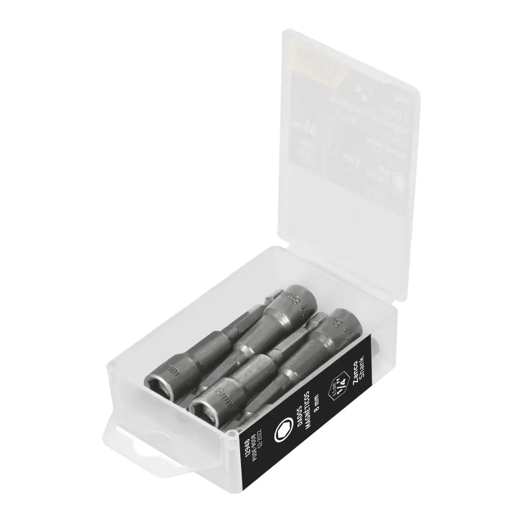 Estuche con 5 dados magnéticos de 8 mm largo 2", Expert