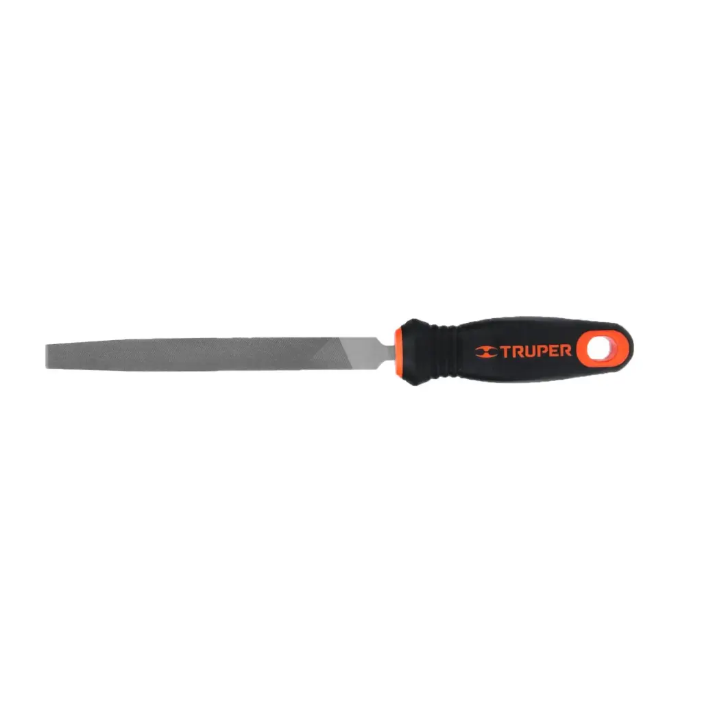 Lima con mango comfort grip, bastarda 6", Truper