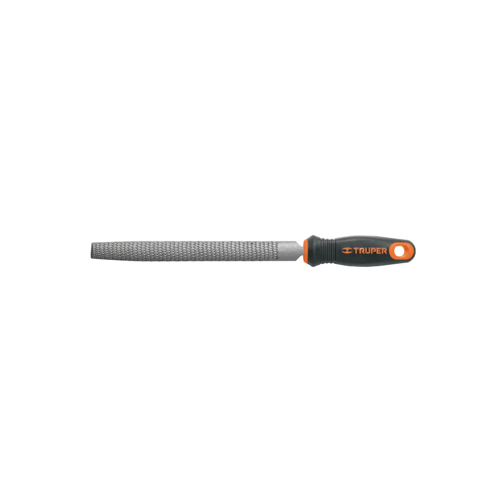 Lima con mango comfort grip, escofina media caña 8", Truper