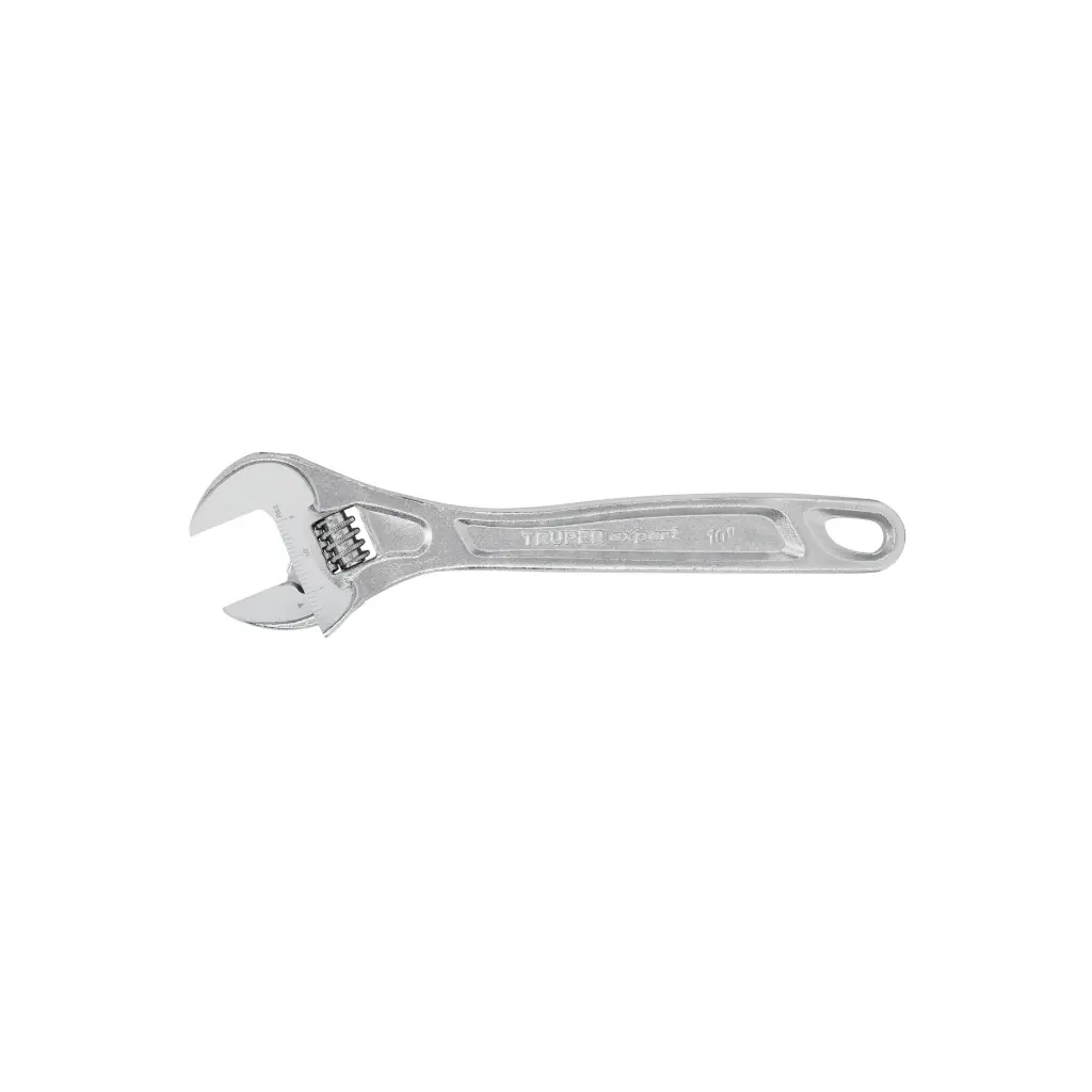 Llave francesa profesional cromada 10", Truper