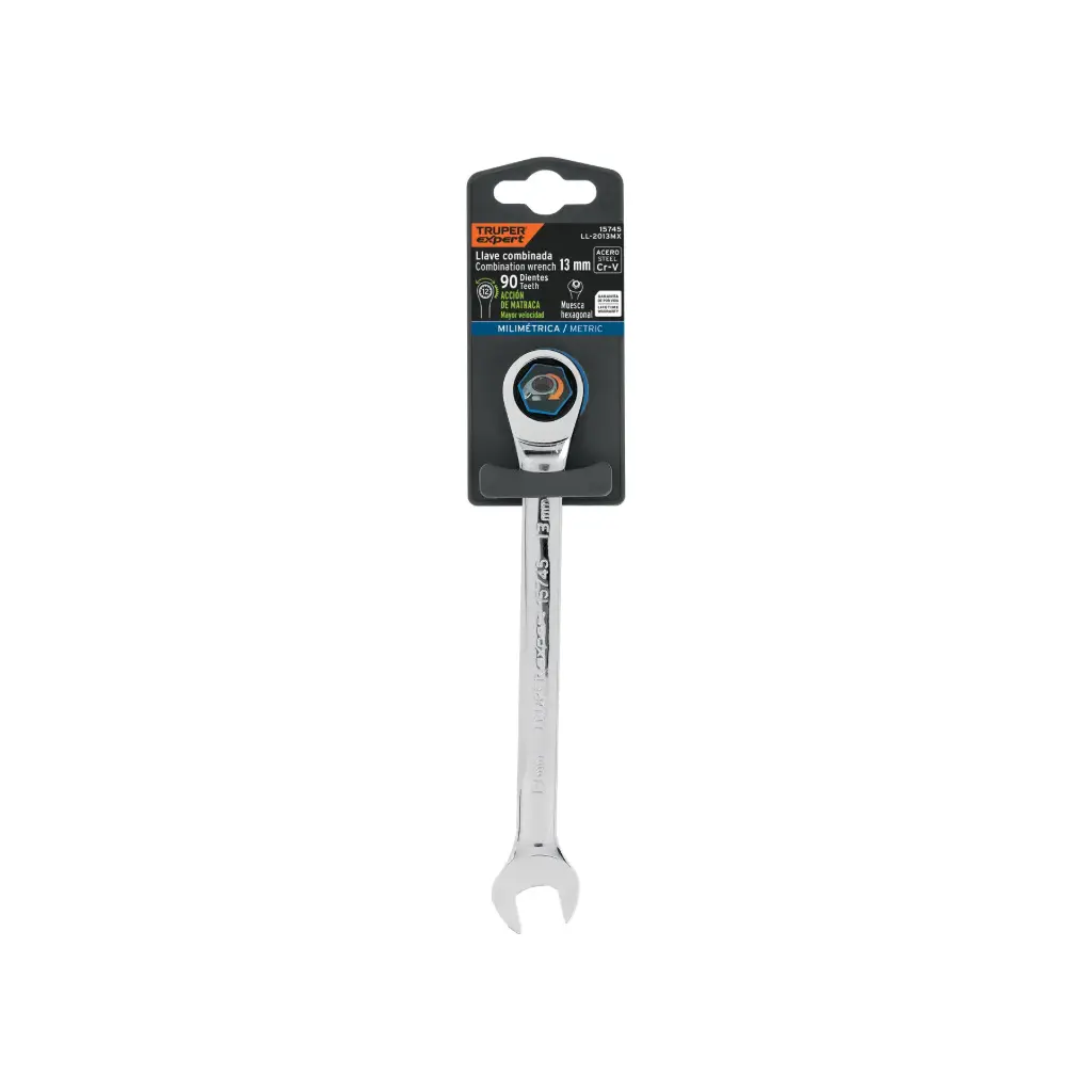 [15745] Llave mixta con ratchet 13 mm x 174 mm largo, Expert