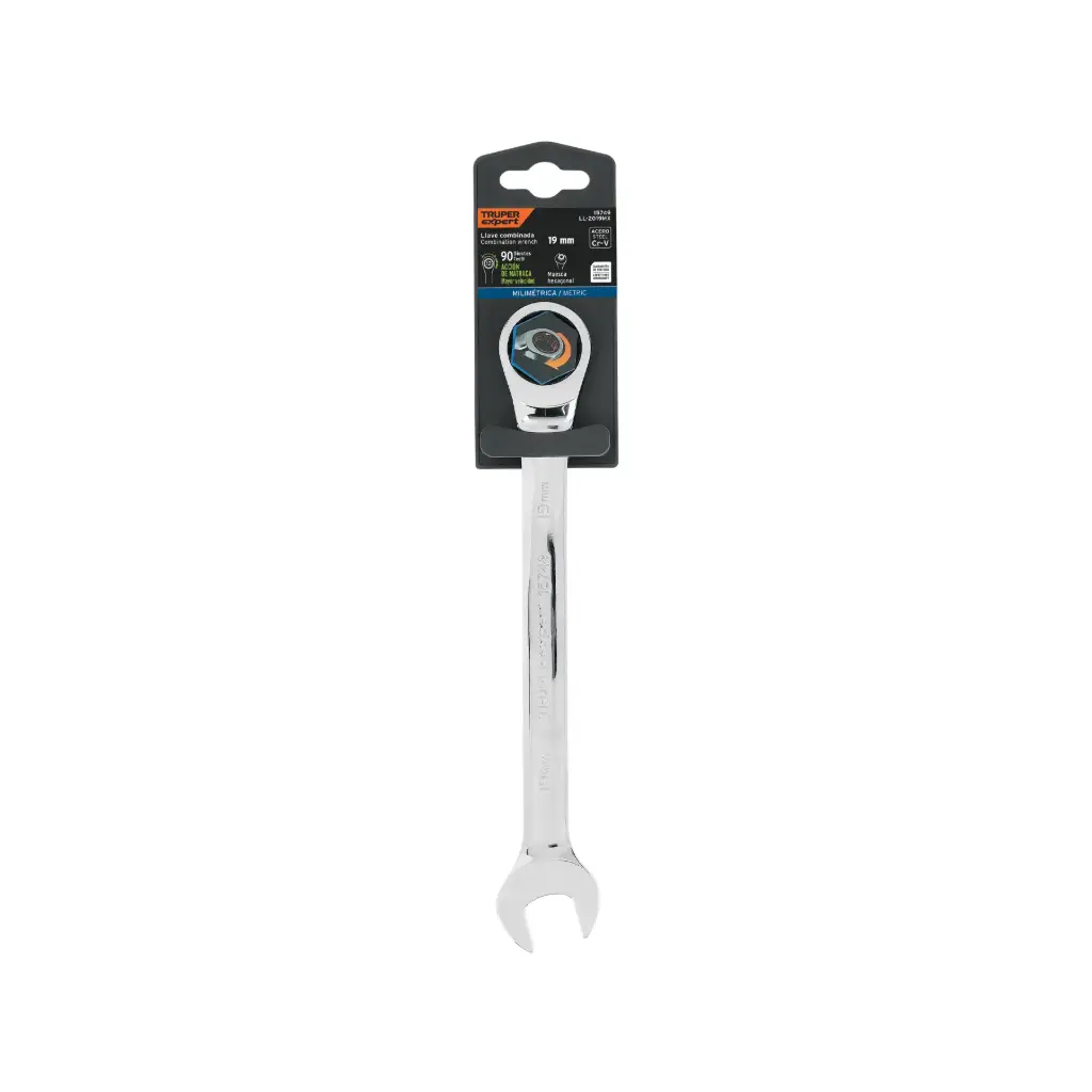 [15749] Llave mixta con ratchet 19 mm x 237 mm largo, Expert