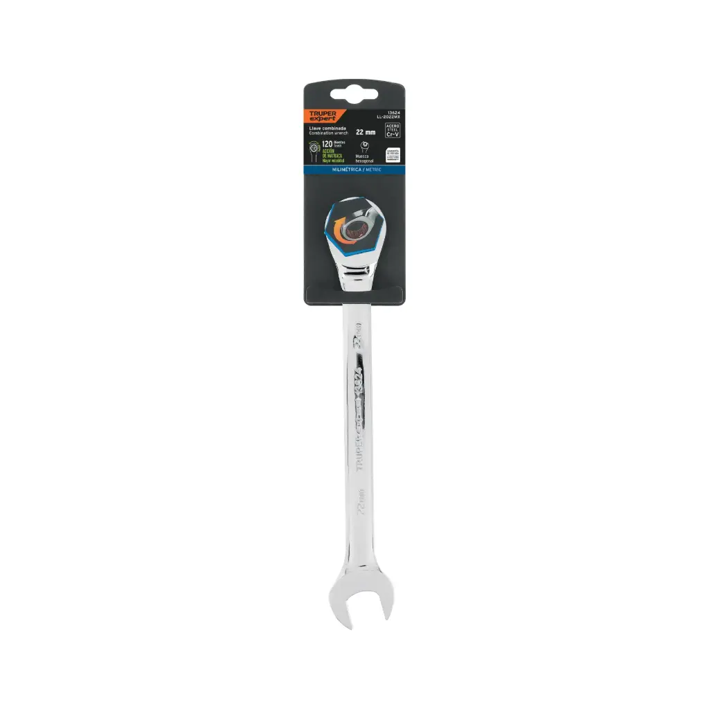 [13624] Llave mixta con ratchet 22 mm x 279 mm largo, Expert