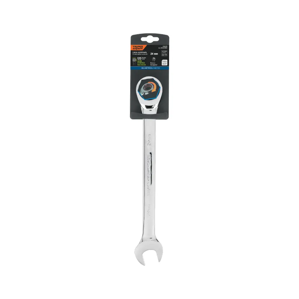 [13625] Llave mixta con ratchet 24 mm x 325 mm largo, Expert