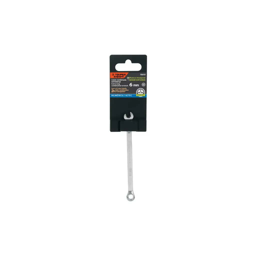 [15610] Llave mixta extralarga 6 mm x 125 mm de largo, Expert