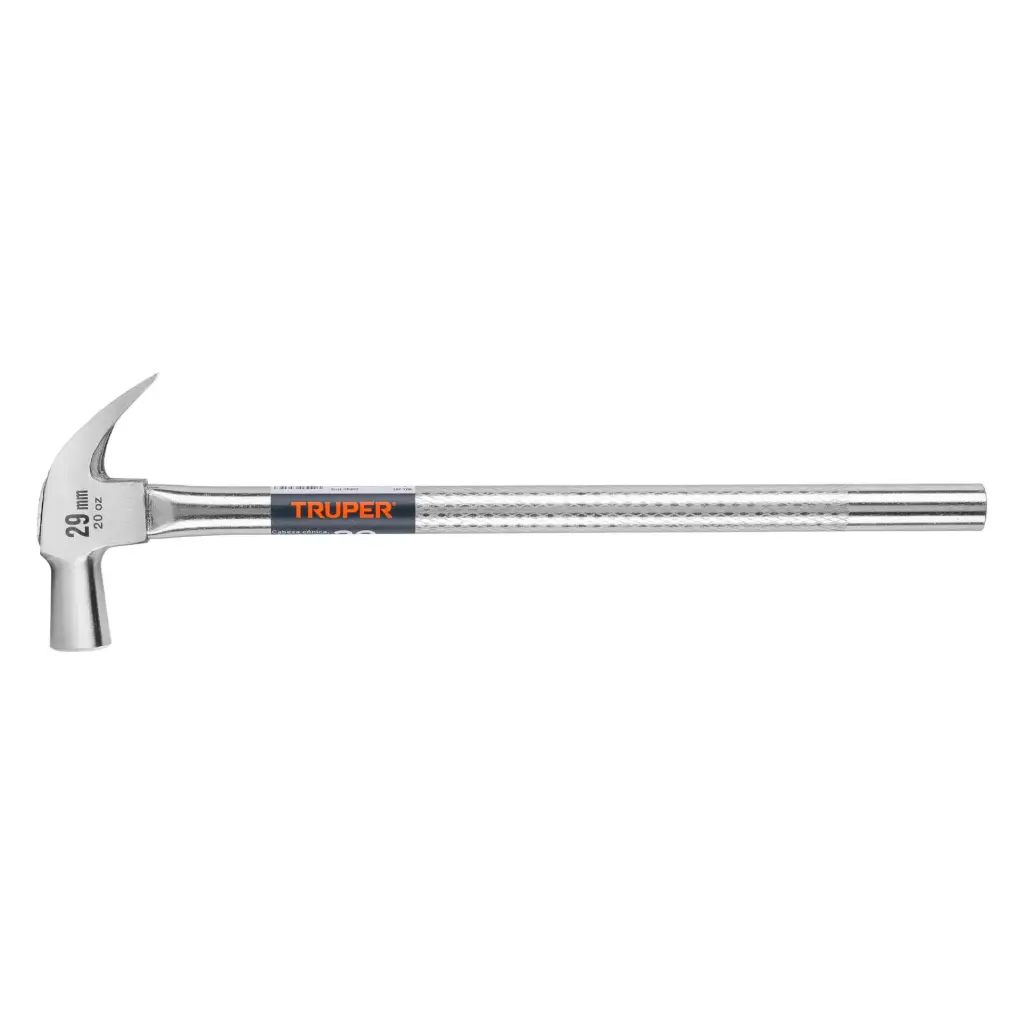 [11175] Martillo cabeza cónica 29 mm uña curva, mango tubular, Truper