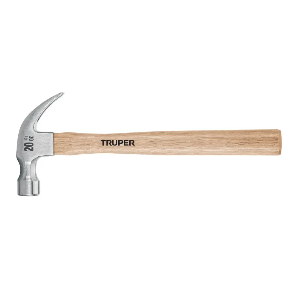 [16753] Martillo pulido 20 oz uña curva, mango madera, Truper