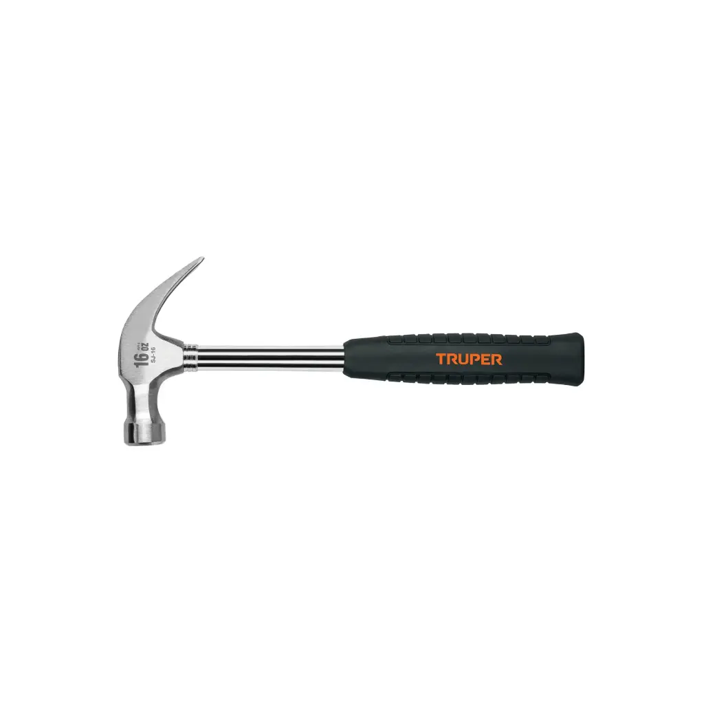 [16700] Martillo pulido 16 oz uña curva, mango tubular c/neopreno, Truper
