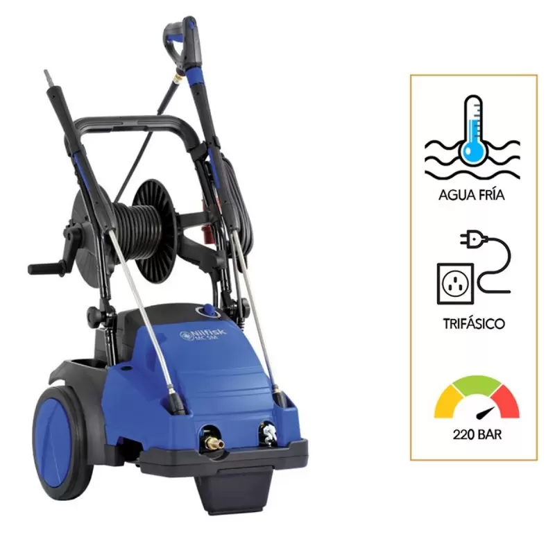 HIDROLAVADORA INDUSTRIAL TRIFÁSICA DE AGUA FRÍA MARCA NILFISK MODELO : MC 5M-220/1130 220-440/3/60 EXPT