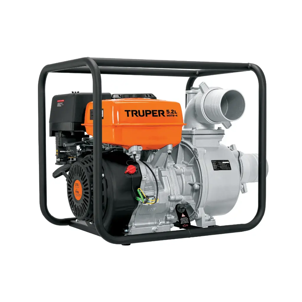 Motobomba a Gasolina 4" 270cc 1500L/min, Truper