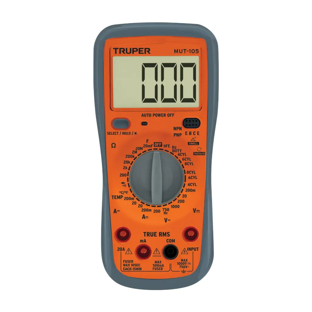 Multitester digital profesional para mantenimiento automotriz, Truper