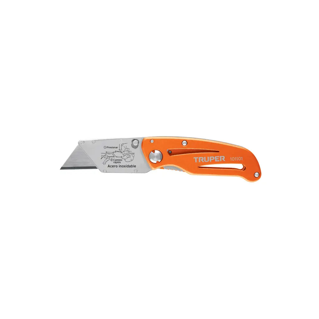 Navaja plegable, cuerpo metálico, 6", Truper