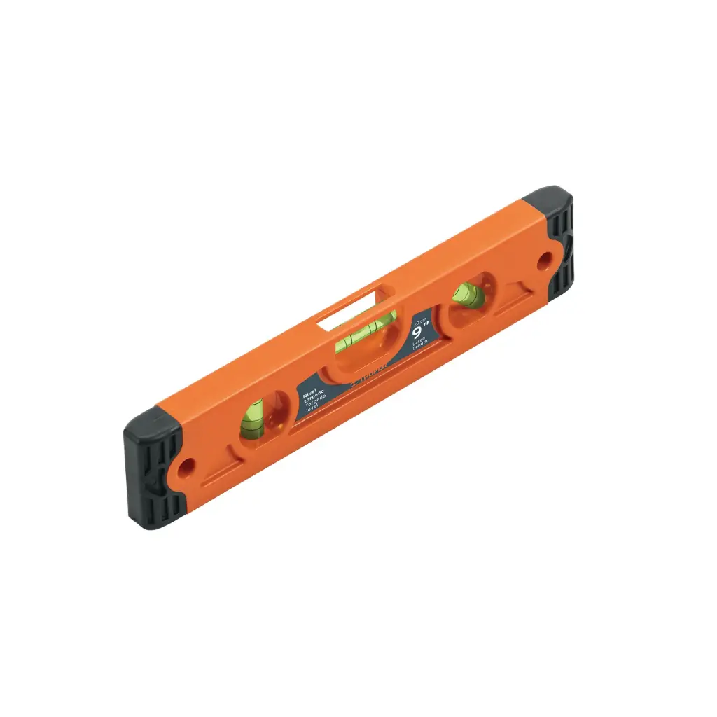 Nivel torpedo magnético 9" cuerpo plástico ABS, Truper