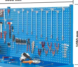 [FBL763500 04] Panel perforado AZUL | 1458X304 hmm para paneles serie work s/columnas, Storage Compat