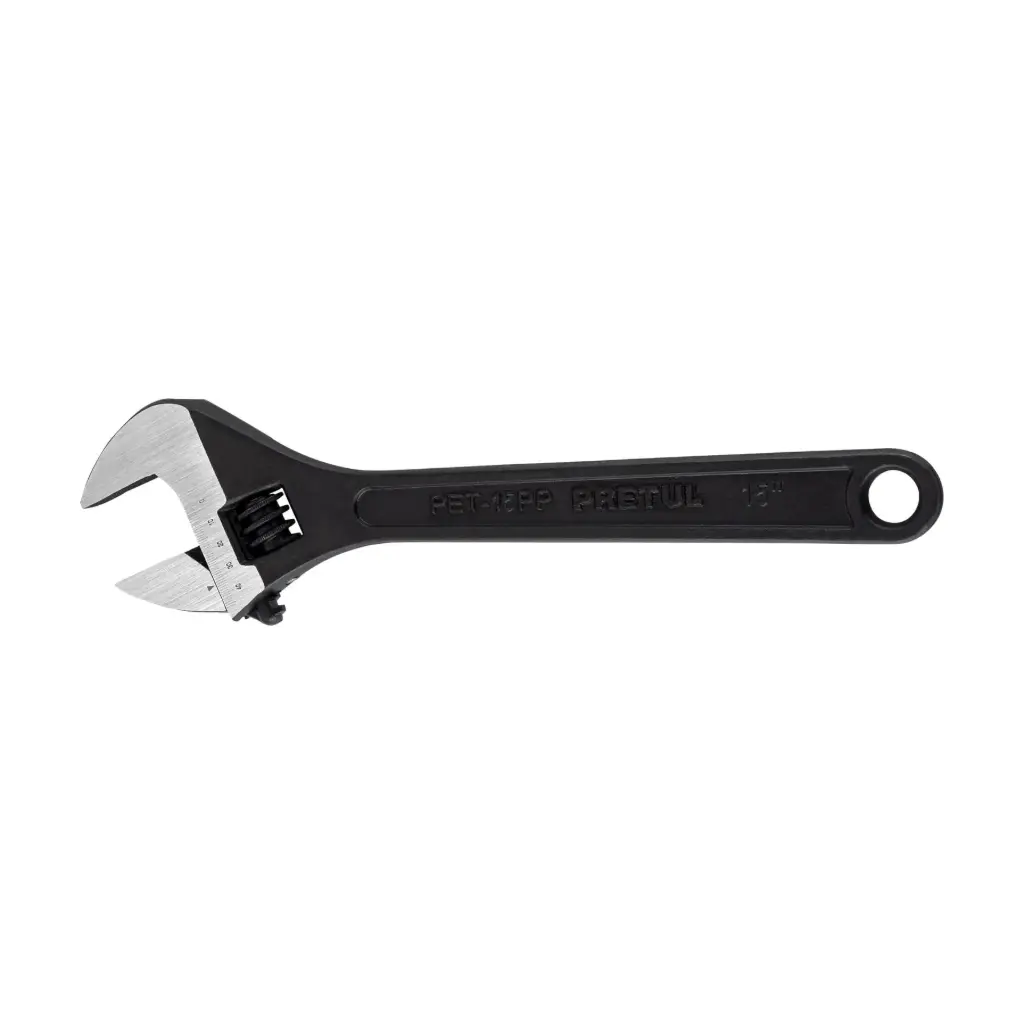 PET-15PP Llave ajustable (perico), pavonado 15" Pretul