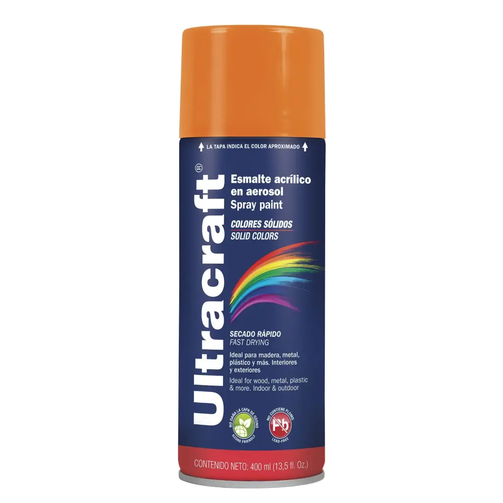Pintura color caterpillar en spray (Ultracraft), Truper