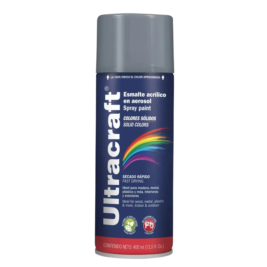 Pintura color gris en spray (Ultracraft), Truper