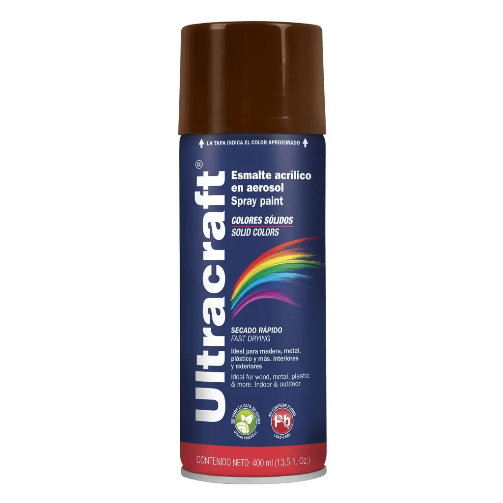 Pintura color marron en spray (Ultracraft), Truper