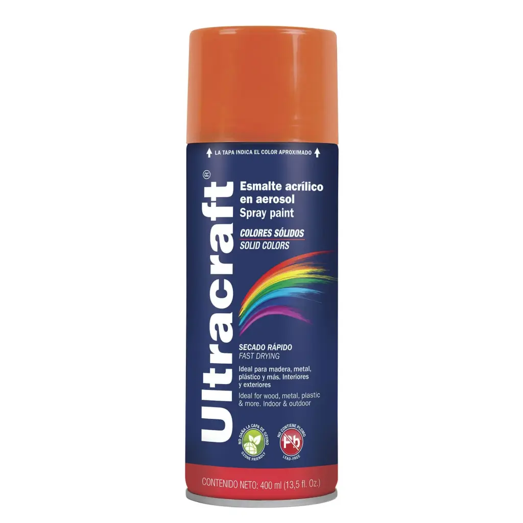 Pintura color naranja en spray (Ultracraft), Truper