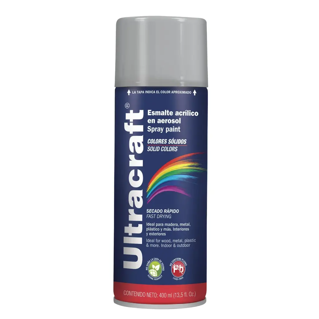 Pintura color plata en spray (Ultracraft), Truper