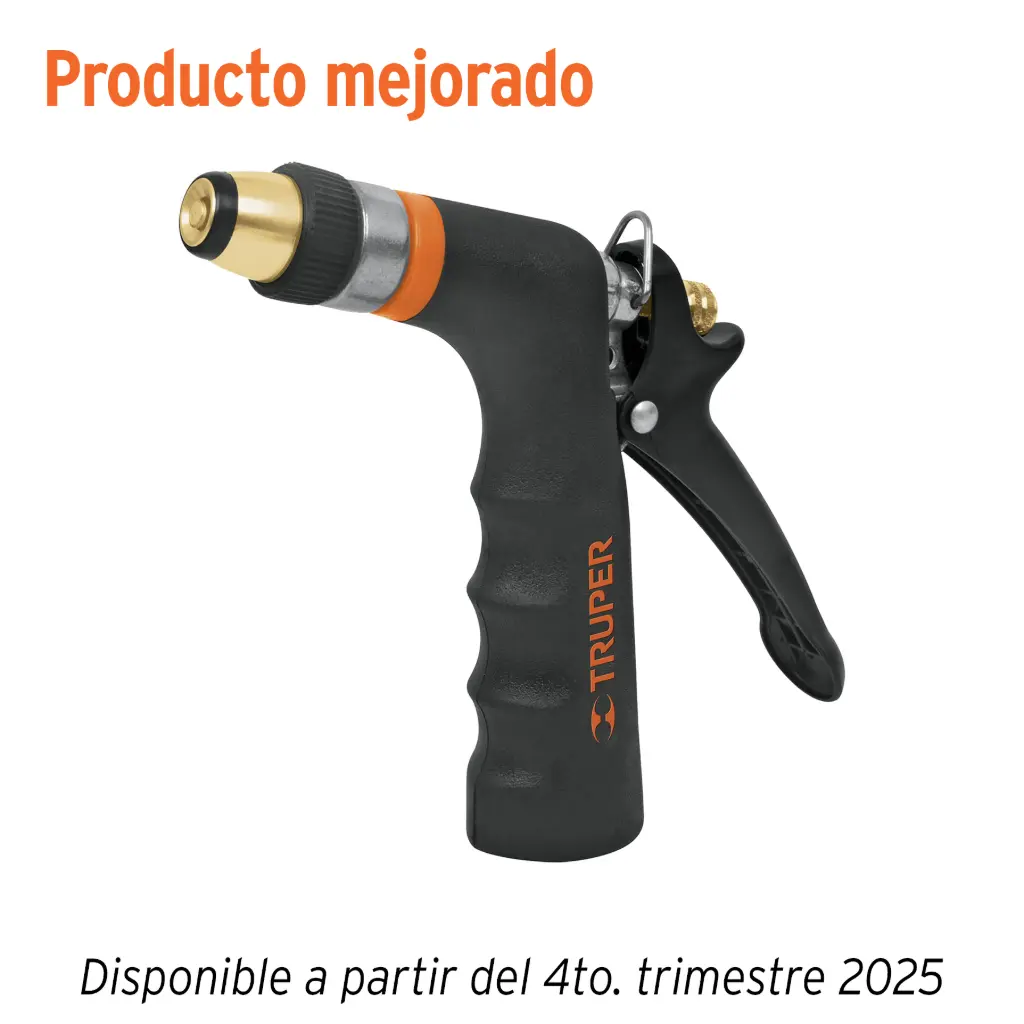 Pistola metalica con recubrimiento de 2 funciones, boquilla regulable, Truper