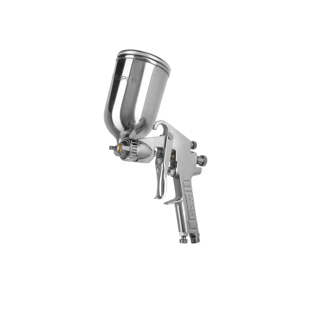 Pistola p/pintar gravedad LVMP, vaso aluminio, boquilla 2.0mm, Truper