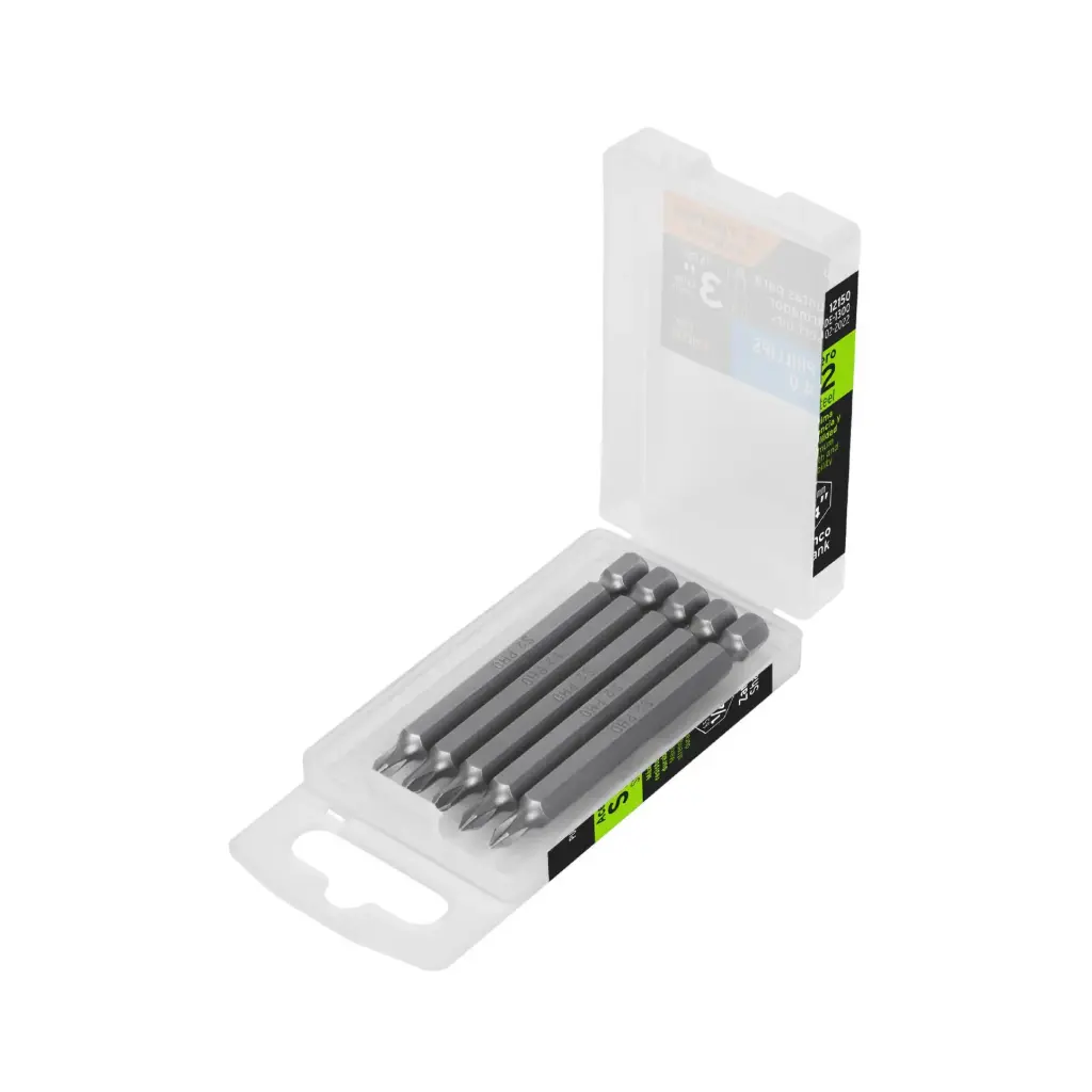 Estuche con 5 puntas de cruz PH0 largo 3", Truper Expert