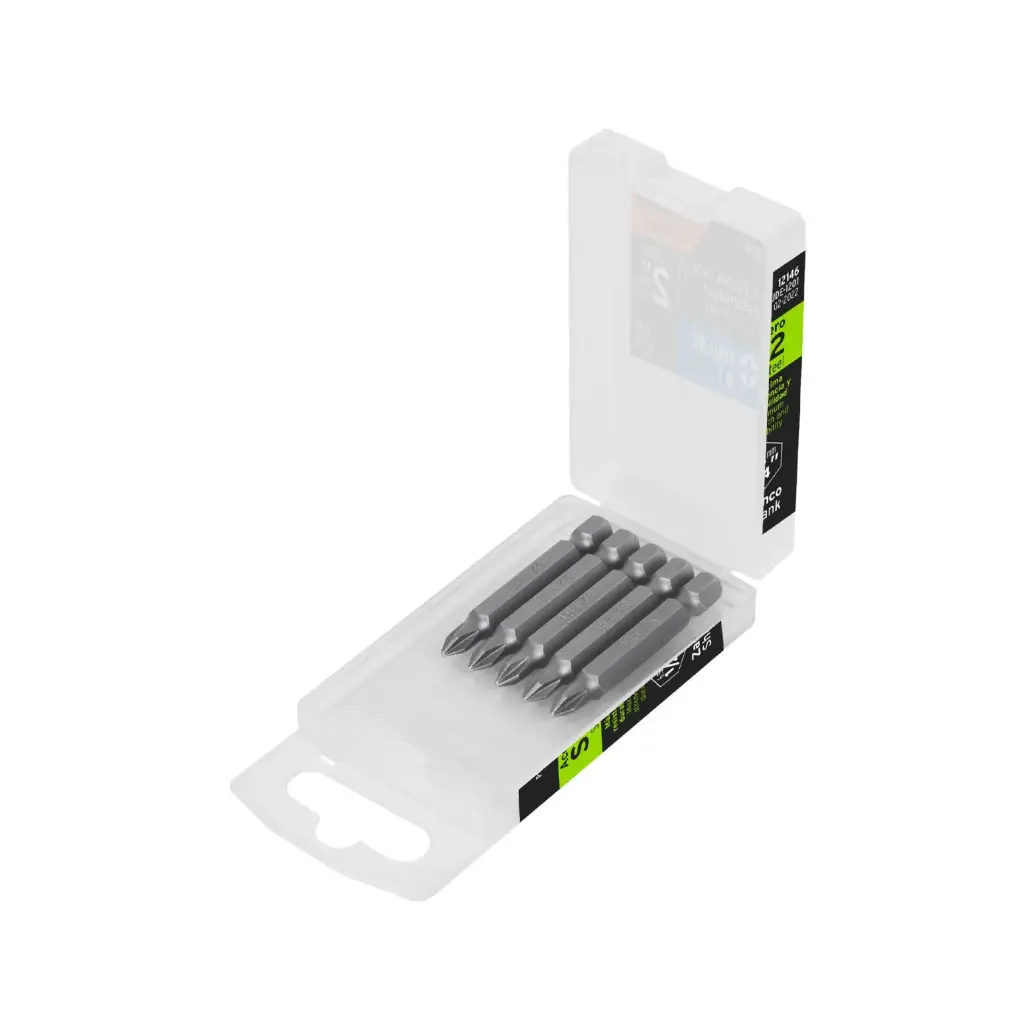 [12146] Estuche con 5 puntas de cruz PH1 largo 2", Truper Expert