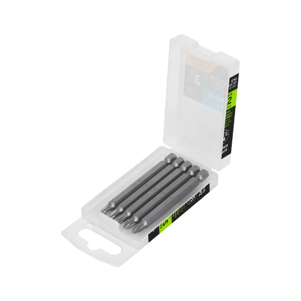 Estuche con 5 puntas de cruz PH1 largo 3", Truper Expert
