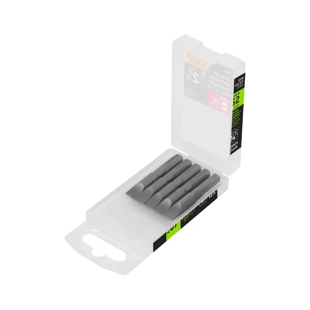 Estuche con 5 puntas planas de 5/16" largo 2", Truper Expert