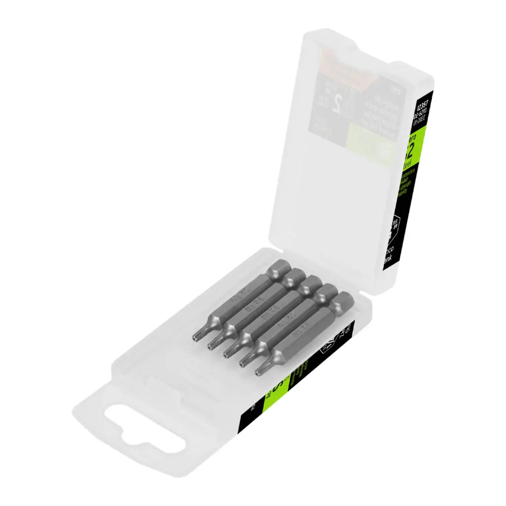 Estuche con 5 puntas torx T10 con seguro largo 2", Expert