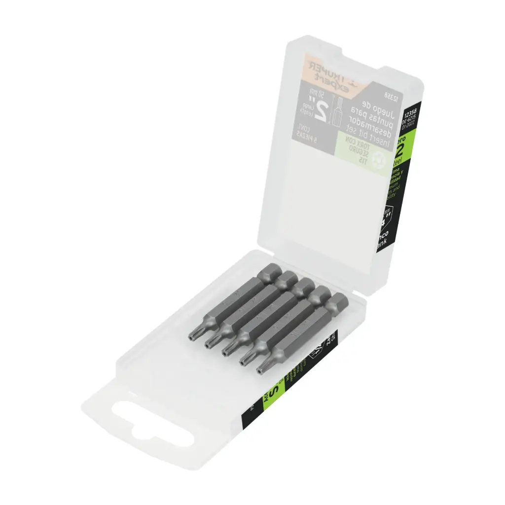 [12358] Estuche con 5 puntas torx T15 con seguro largo 2", Expert