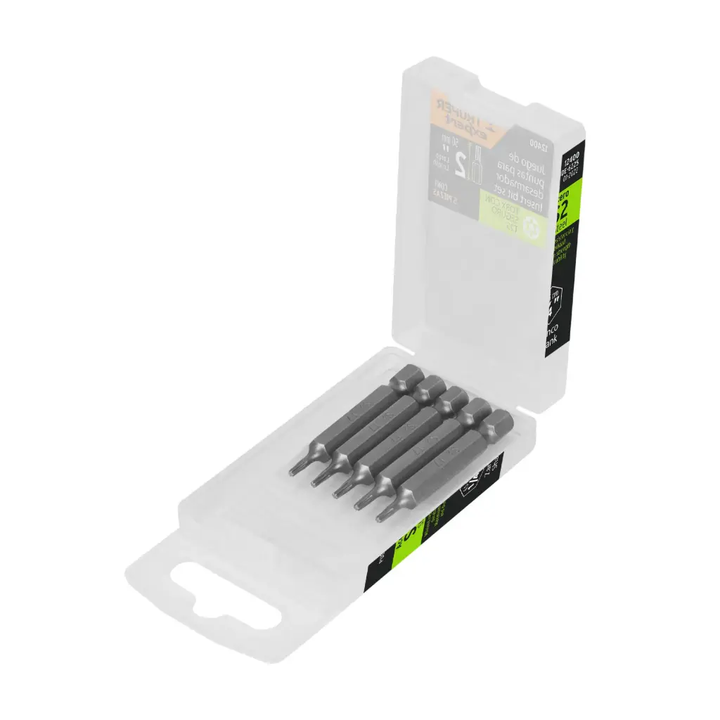 [12400] Estuche con 5 puntas torx T25 con seguro largo 2", Expert