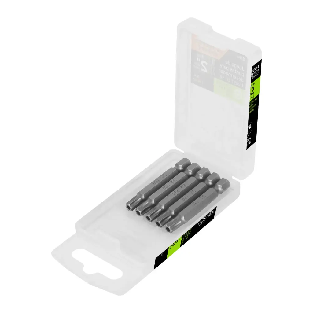 Estuche con 5 puntas torx T30 con seguro largo 2", Expert