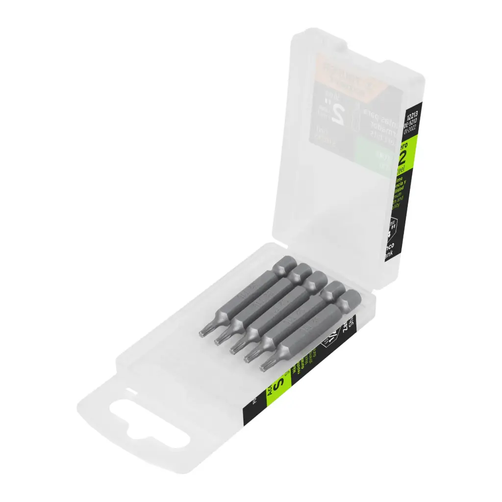 [12213] Estuche con 5 puntas torx T10 largo 2", Truper Expert