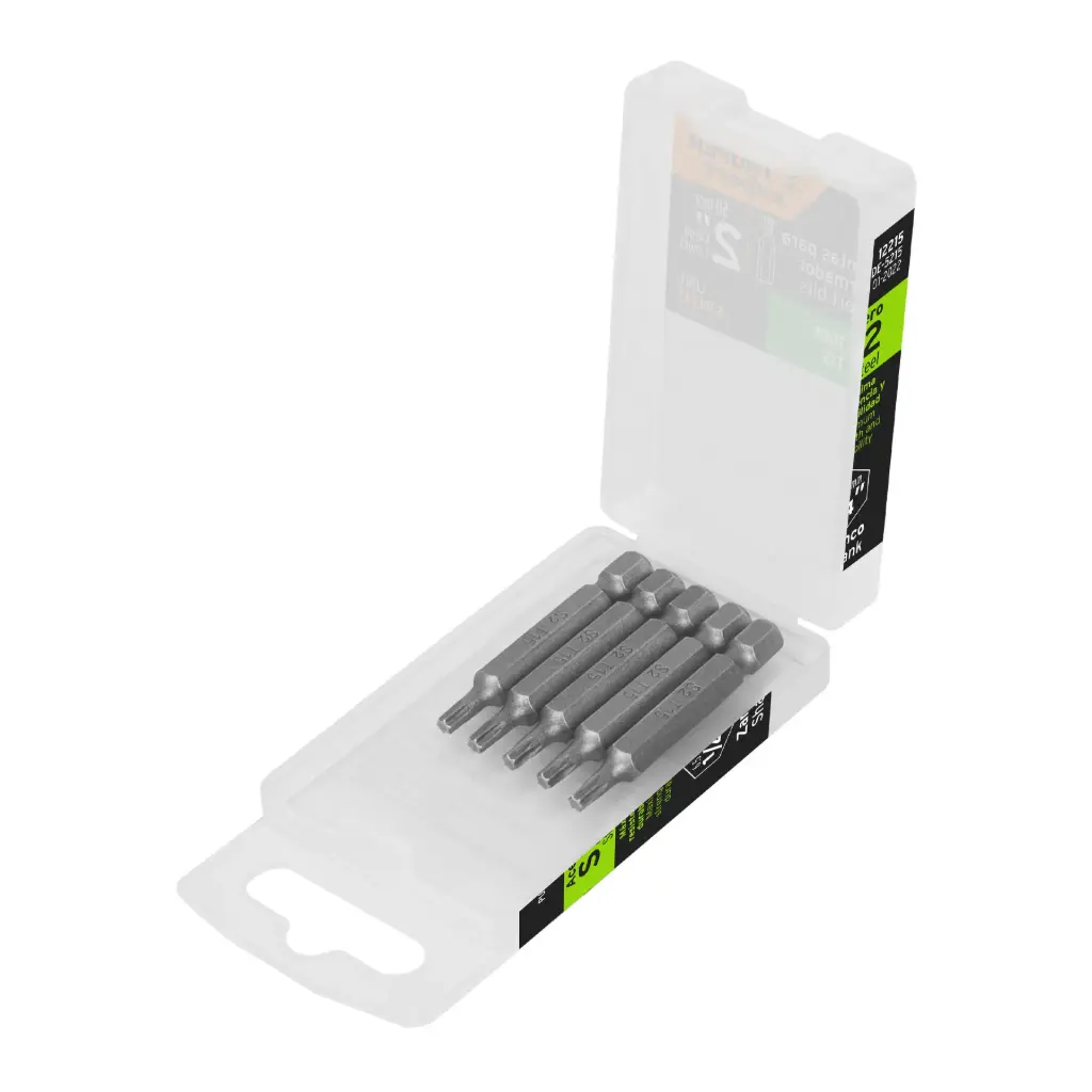 [12215] Estuche con 5 puntas torx T15 largo 2", Truper Expert