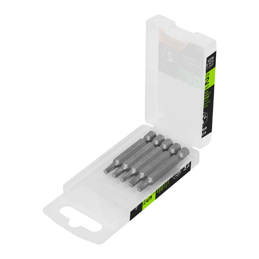 Estuche con 5 puntas torx T20 largo 2", Truper Expert
