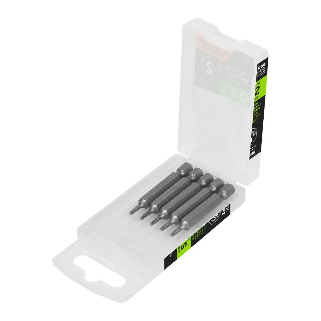 [12209] Estuche con 5 puntas torx T7 largo 2", Truper Expert