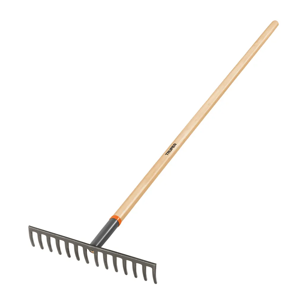 [100493] Rastrillo recto de 14 dientes, mango de 54", Truper