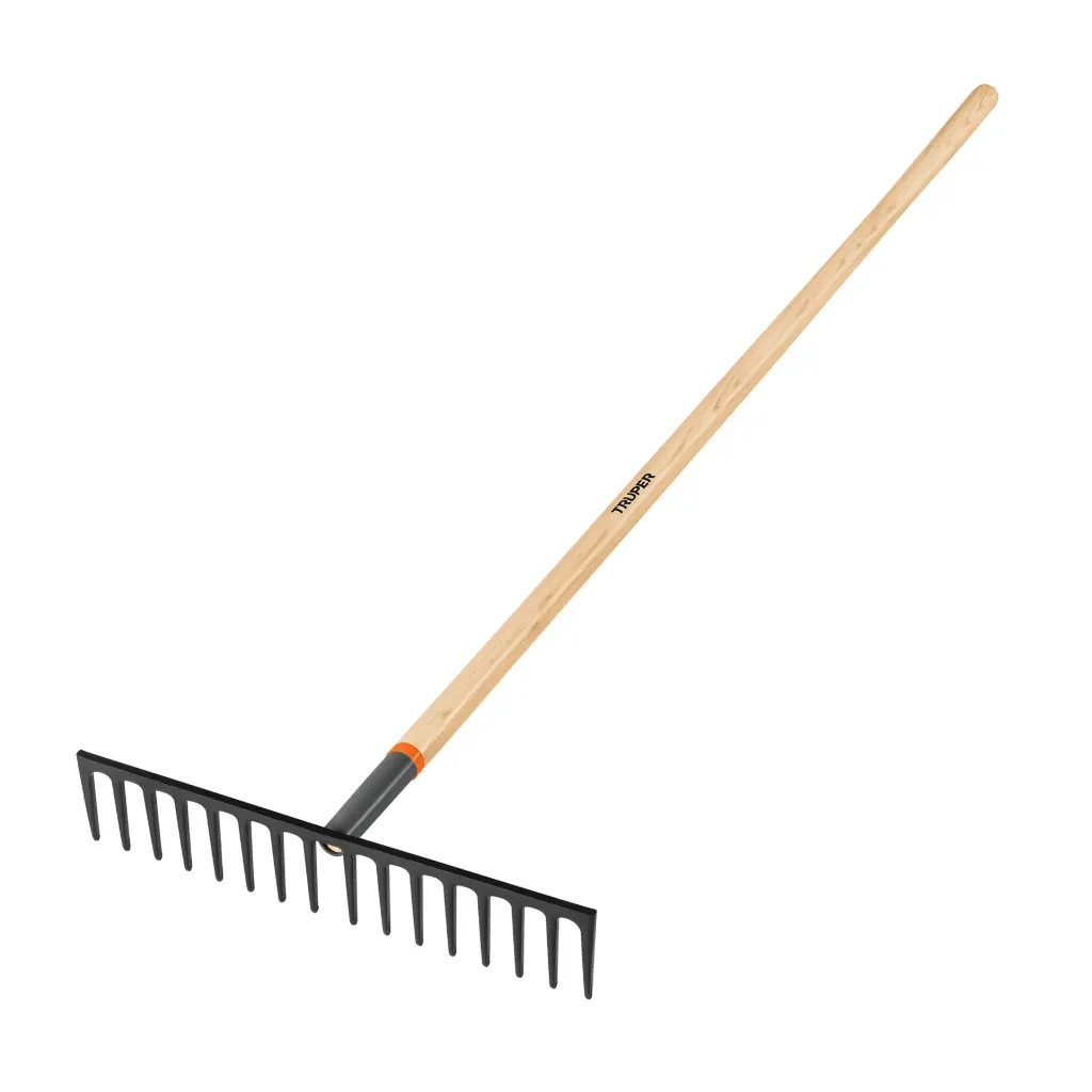 [17888] Rastrillo recto reforzado, 16 dientes, mango de 60", Truper
