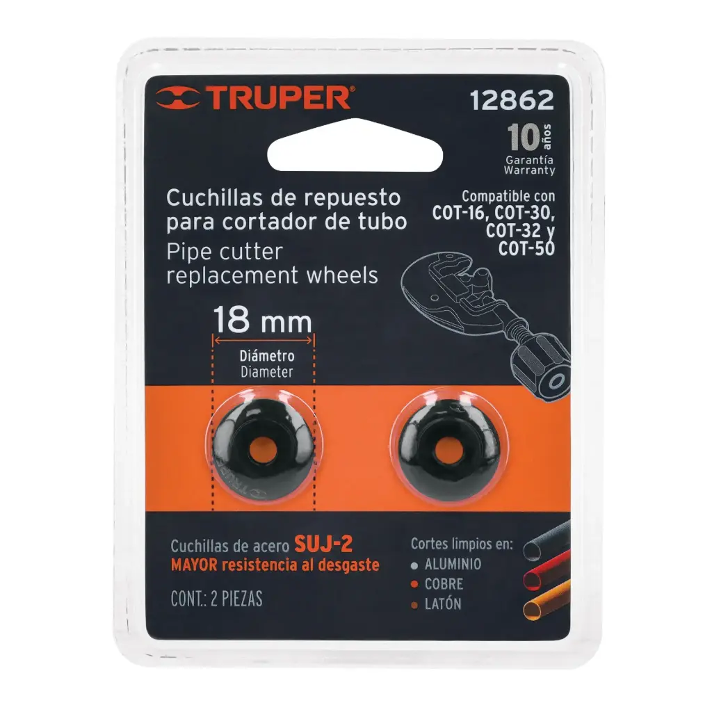 Repuesto de cuchilla para coratadora detubo 17.5 mm cot-50,cot-32  /  cot-30,cot-16, Truper
