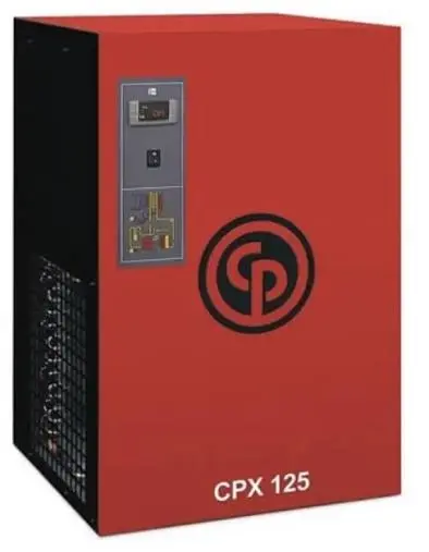 Secador refrigerativo no ciclico CPX125 (E7) 127SCFM 13BAR 188PSIG 230V 60Hz 1 1/2’’ CONEX. (in) ENTRADA/SALIDA R 410 A TIPO DE GAS REGRIF, Chicago Pneumatic