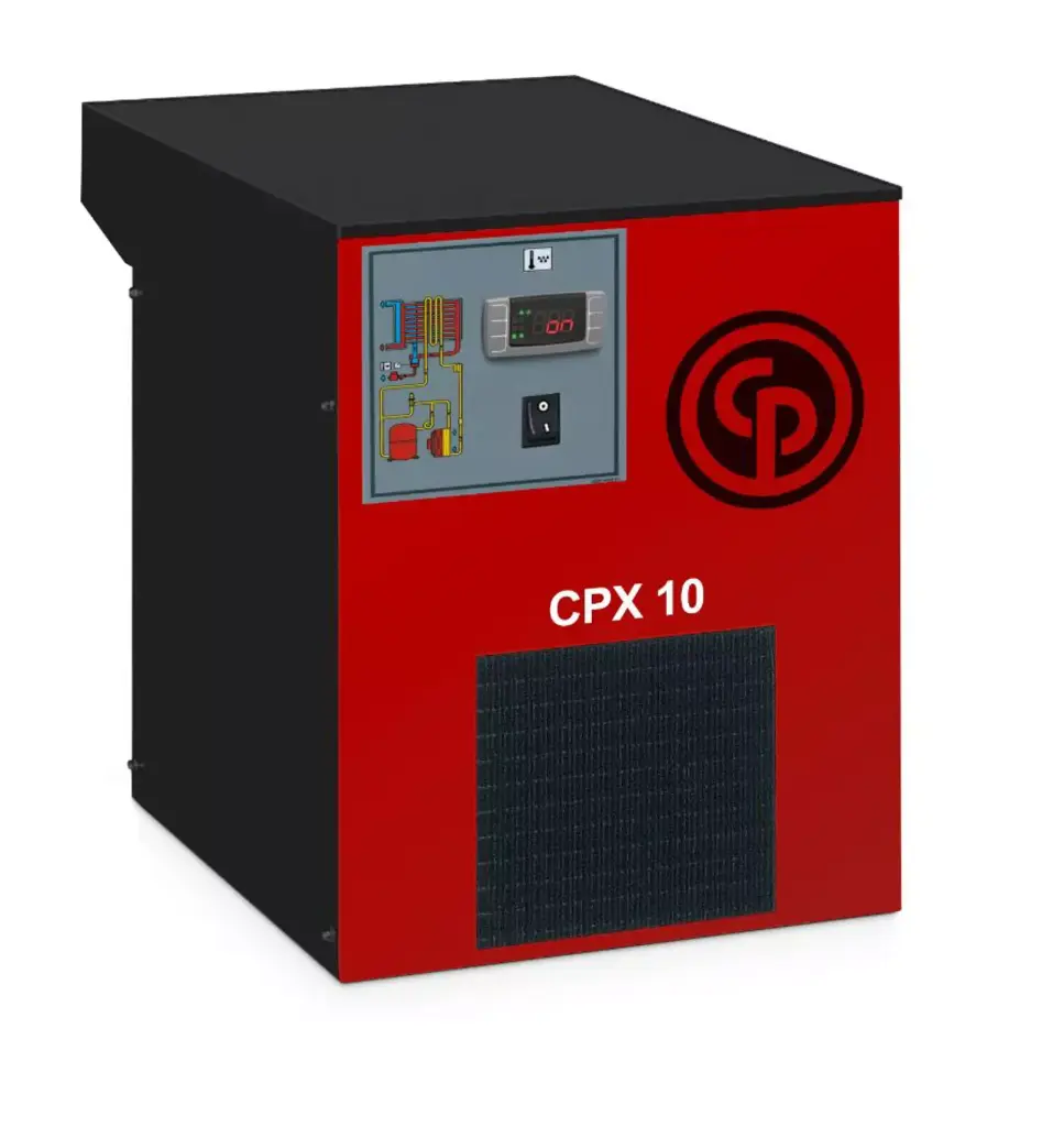 Secador refrigerativo no ciclico CPX180 (E8) 184SCFM 13BAR 188PSIG 230V 60Hz 1 1/2’’ CONEX. (in) ENTRADA/SALIDA R 410 A TIPO DE GAS REGRIF, Chicago Pneumatic